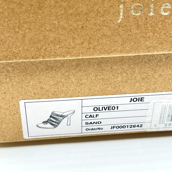 Joie Womens Size 6.5 Olive Brown Leather Strappy Square Toe Sandals Heels Shoes - Picture 15 of 15